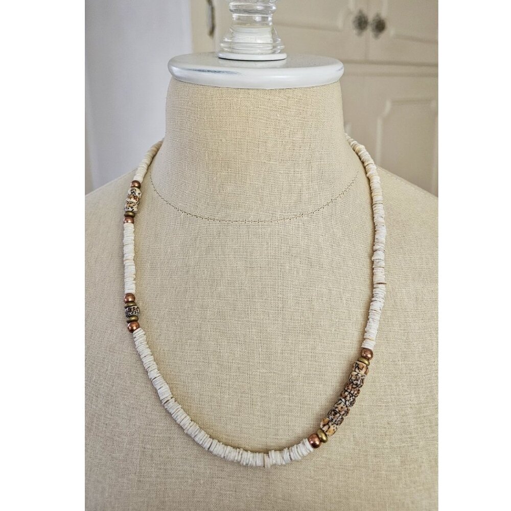 Vintage Hawaii Puka Shell Necklace 23.75" Lobster Clasp - Handmade